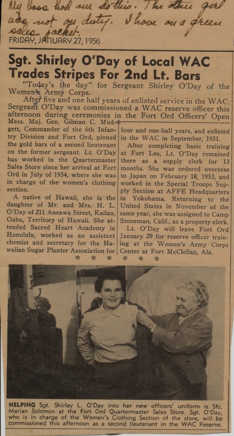 January 27, 1956 newspaper clipping